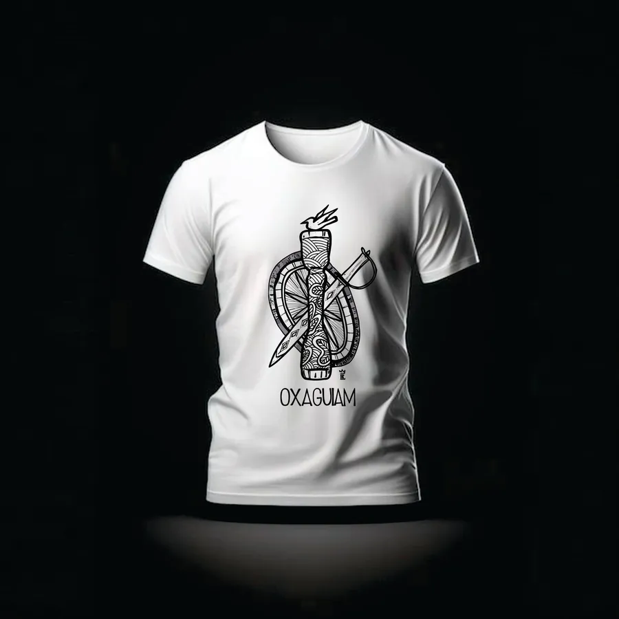 Camiseta Oxaguiã — Luz do Orixá — Rei 7 da Lira